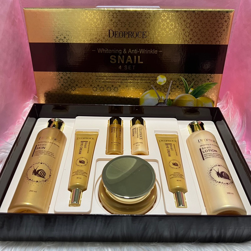 DEOPROCE Whitening and Anti-Wrinkle Snail 4 Set (EXP: Dec 2025 ...