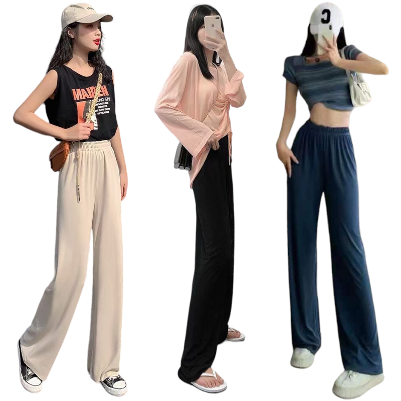 Women's New Wide Leg Pants Korean Style High Quality Casual Outfit ...