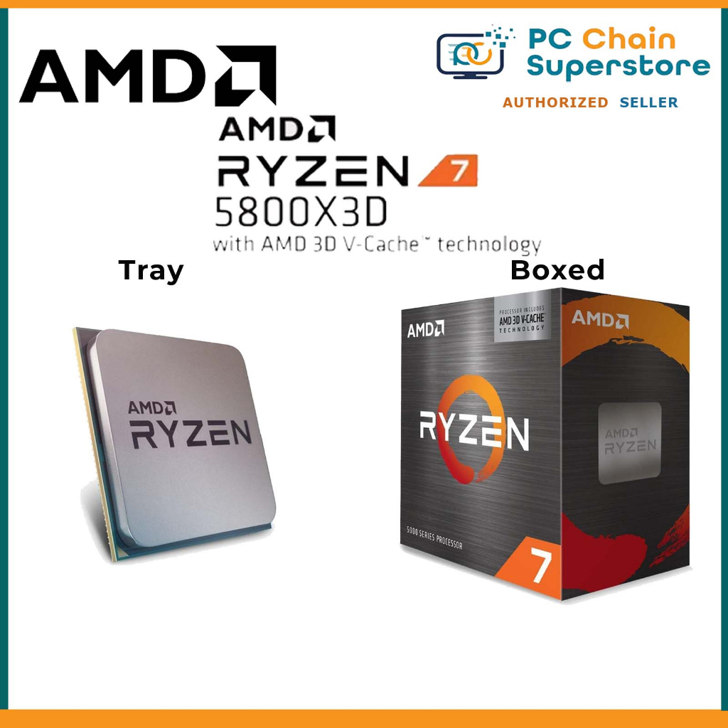 AMD Ryzen 7 5800X3D Boxed / Tray Type 8 Cores 16 Threads AM4 Processor ...