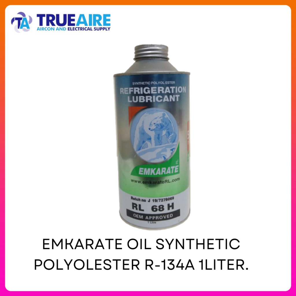 TRUE AIRE EMKARATE OIL SYNTHETIC POLYOLESTER R-134A 1LITER | Shopee ...