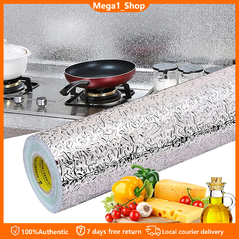 Kitchen sticker self-adhesive aluminum foil wallpaper, oil resistant ...