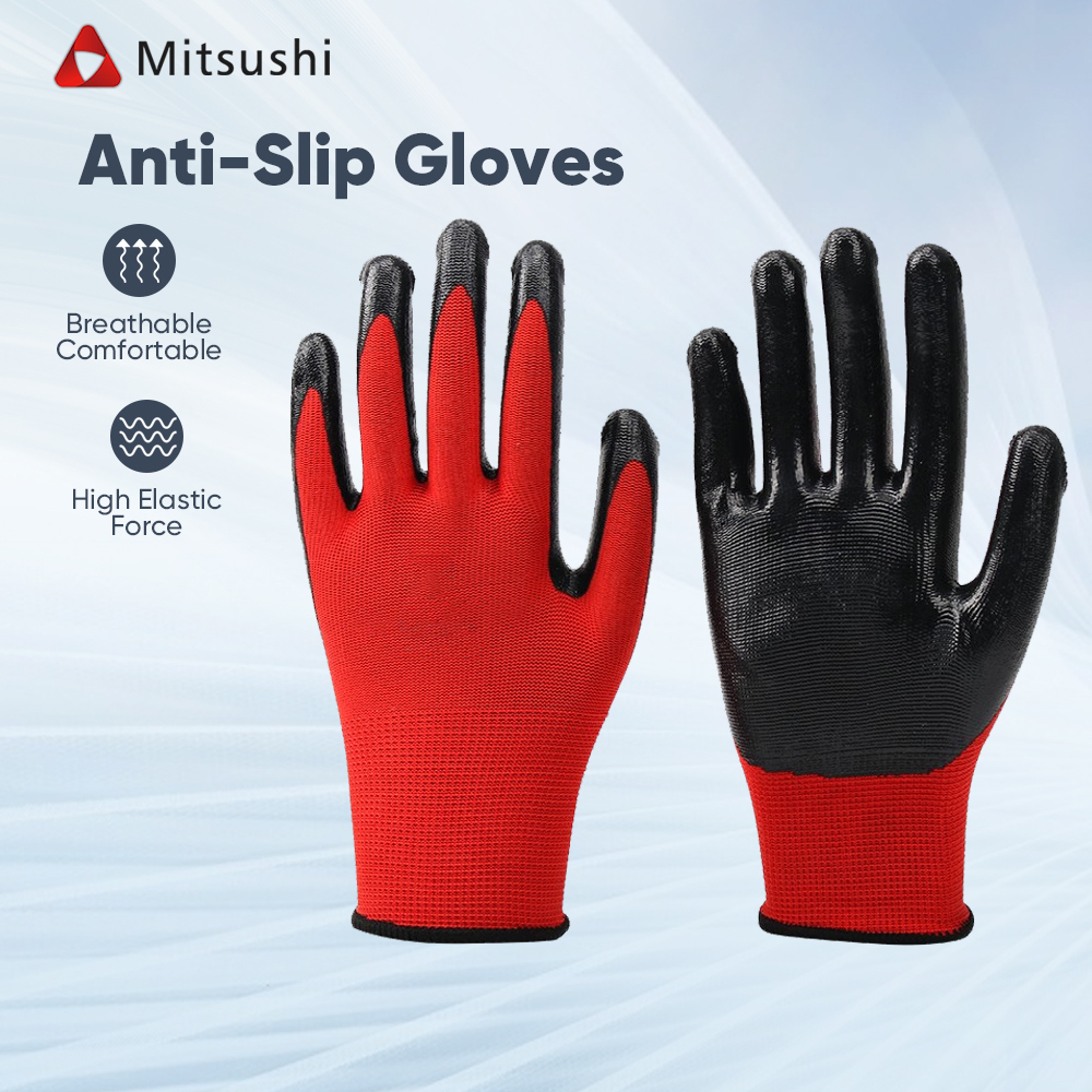 Mitsushi 10" Nitrile Rubber Gloves OilResistant Safety Construction