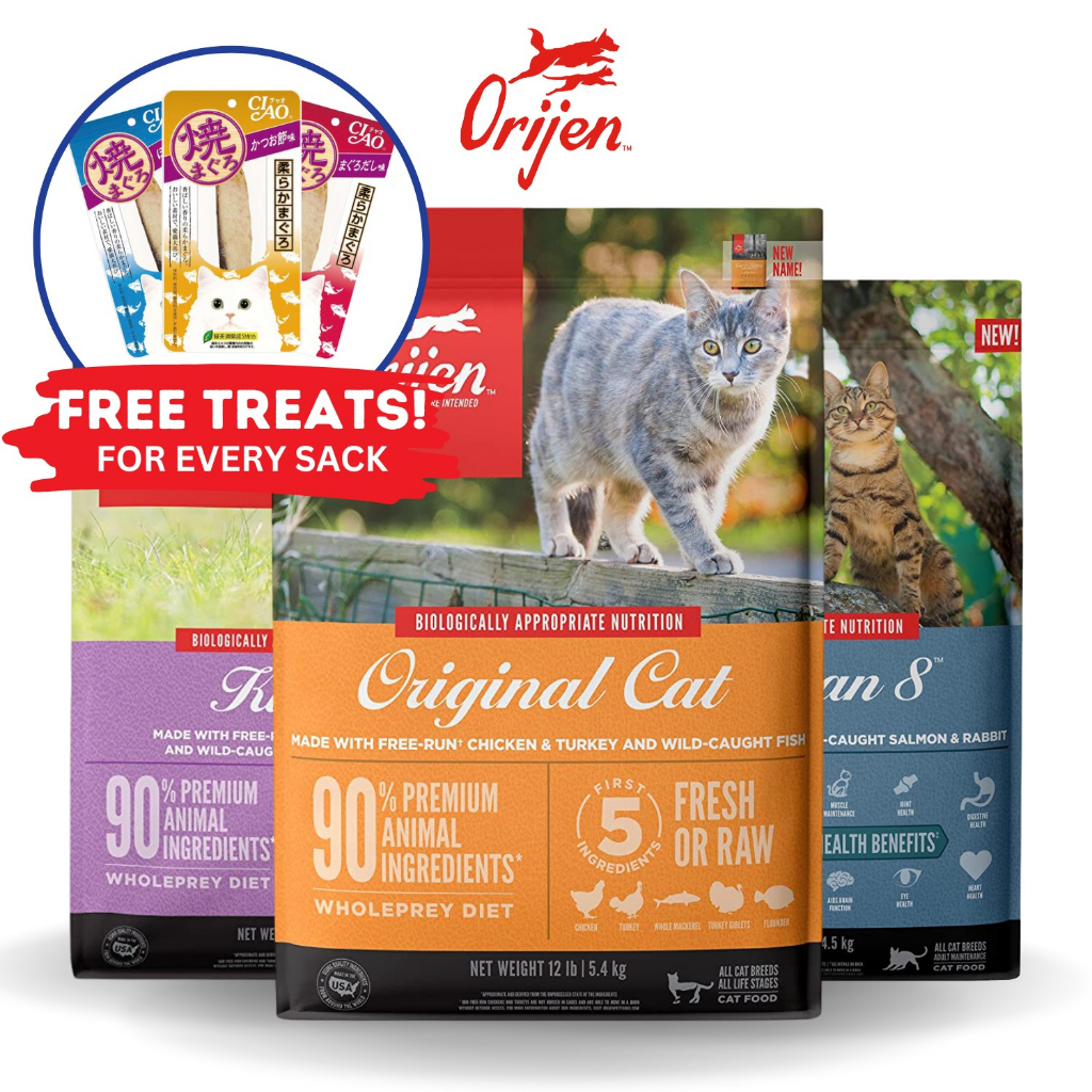 Orijen Premium Dry Cat Food 5.4kg All Flavors Cat/Kitten, All Natural BiologicallyApproriate