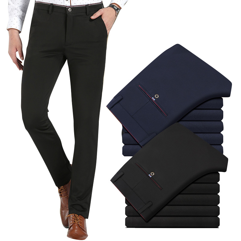 Men's Formal Pants Fashion Casual trouser Men's Suit Pants Thin Slim