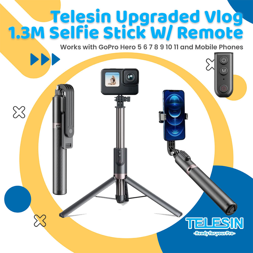For Gopro Gopro Hero Selfie Stick TELESIN Upgraded Bluetooth