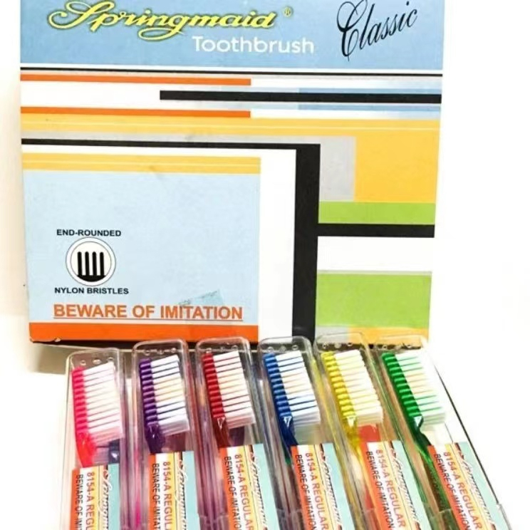Original Springmaid Adult Toothbrush With Case #8154-A 12pcs/Box ...