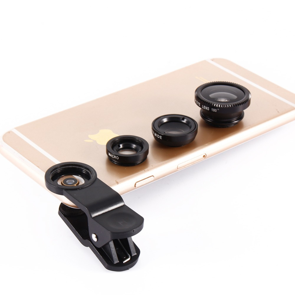3 in 1 Camera Mobile Phone Clipon Lens (Fish eye + Wide Angle + Macro