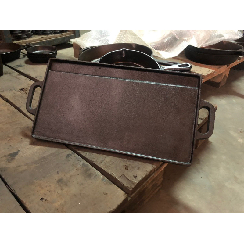 16 x 9 inches Cast Iron Rectangular Reversible Griddle - Filipino Made ...