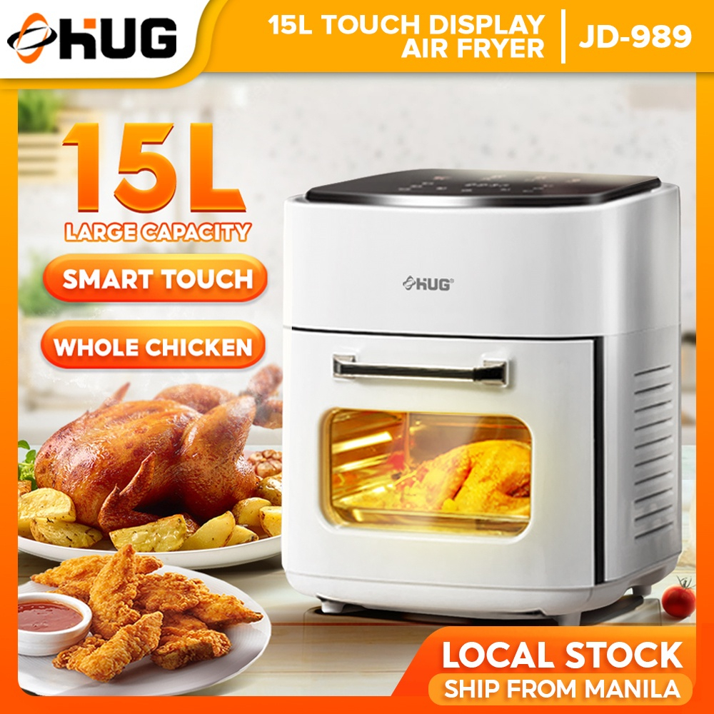 HUG 15L Air Fryers Touch Digital Display Airfryer No Smoke Oil Free