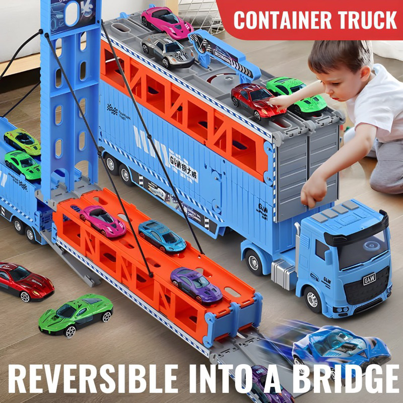 Container Truck / Expandable Car toy Storage Truck / 5 in1 Cars Bucket