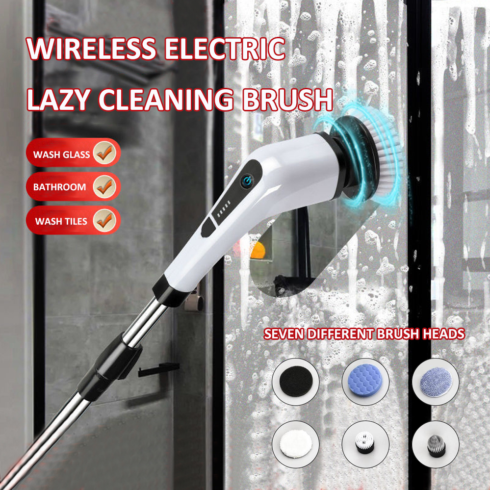 7 in 1 Electric Cleaning Brush With 7 Brush Rechargeable Cordless Power