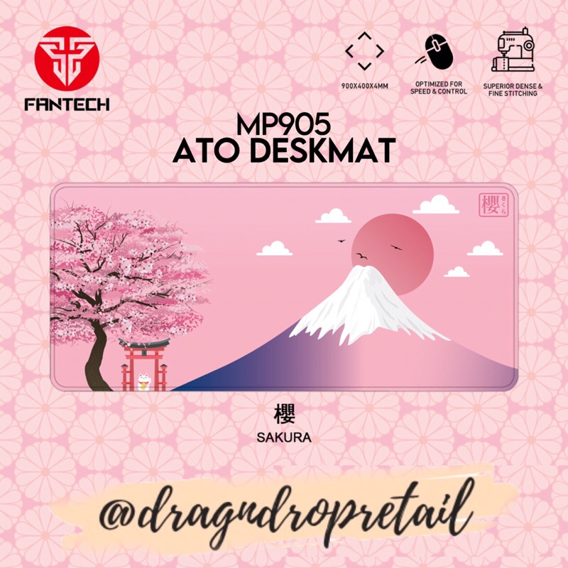 FANTECH ATO MP905 Japanese Desk Mat Gaming Mouse Pad Pink Mousepad
