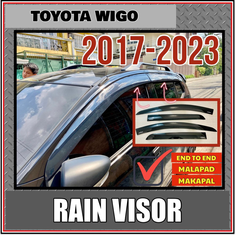TOYOTA WIGO RAIN VISOR 2017-2023 Gen2/Gen3 (wigo accessories) | Shopee ...