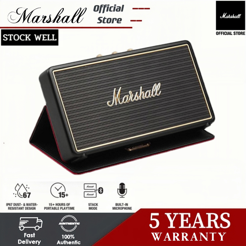 Marshall Stockwell With Flip Cover Wireless Bluetooth Speaker Portable