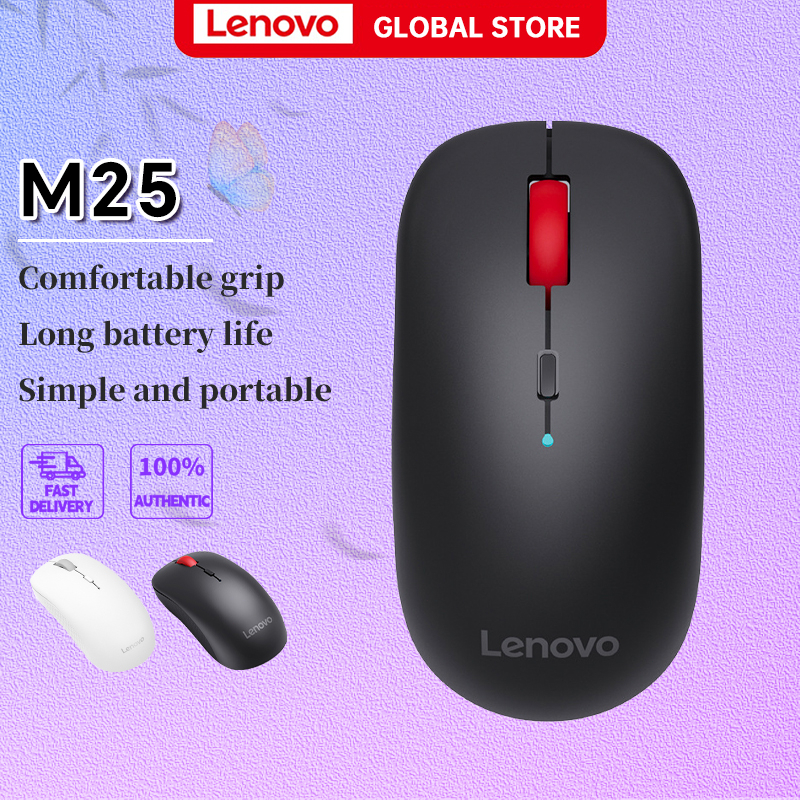 Lenovo M25 Wireless Mouse Computer Laptop Simple Silent Mini Bluetooth