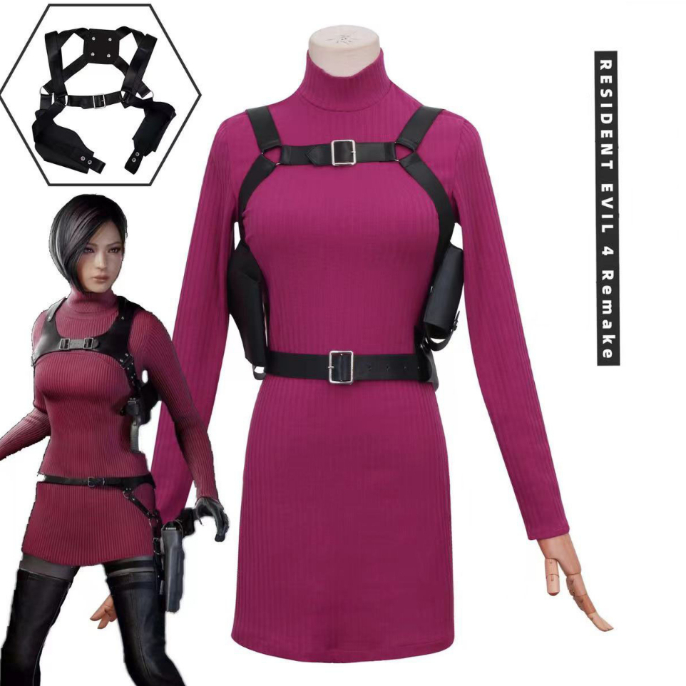 Resident Evil 4 Remake Cosplay Costume Ada Wong Cosplay Set And Wig Shopee Philippines 9093