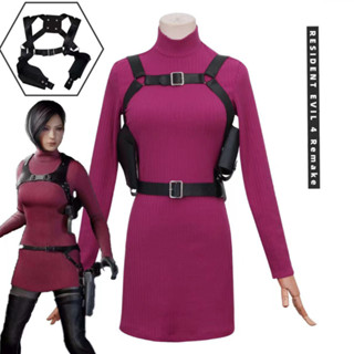 Resident Evil Ada Wong Red Dress Cosplay Costume - In Stock – FENINDOM LLC