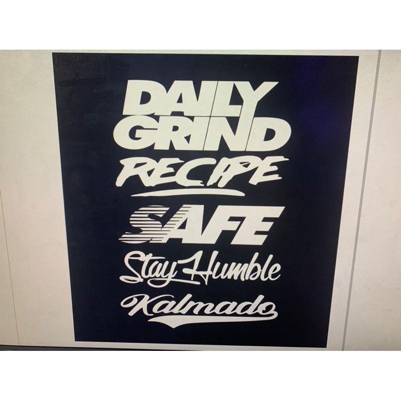 Sticker Decals Set (Cut Out Sticker Vinly) Shopee Philippines