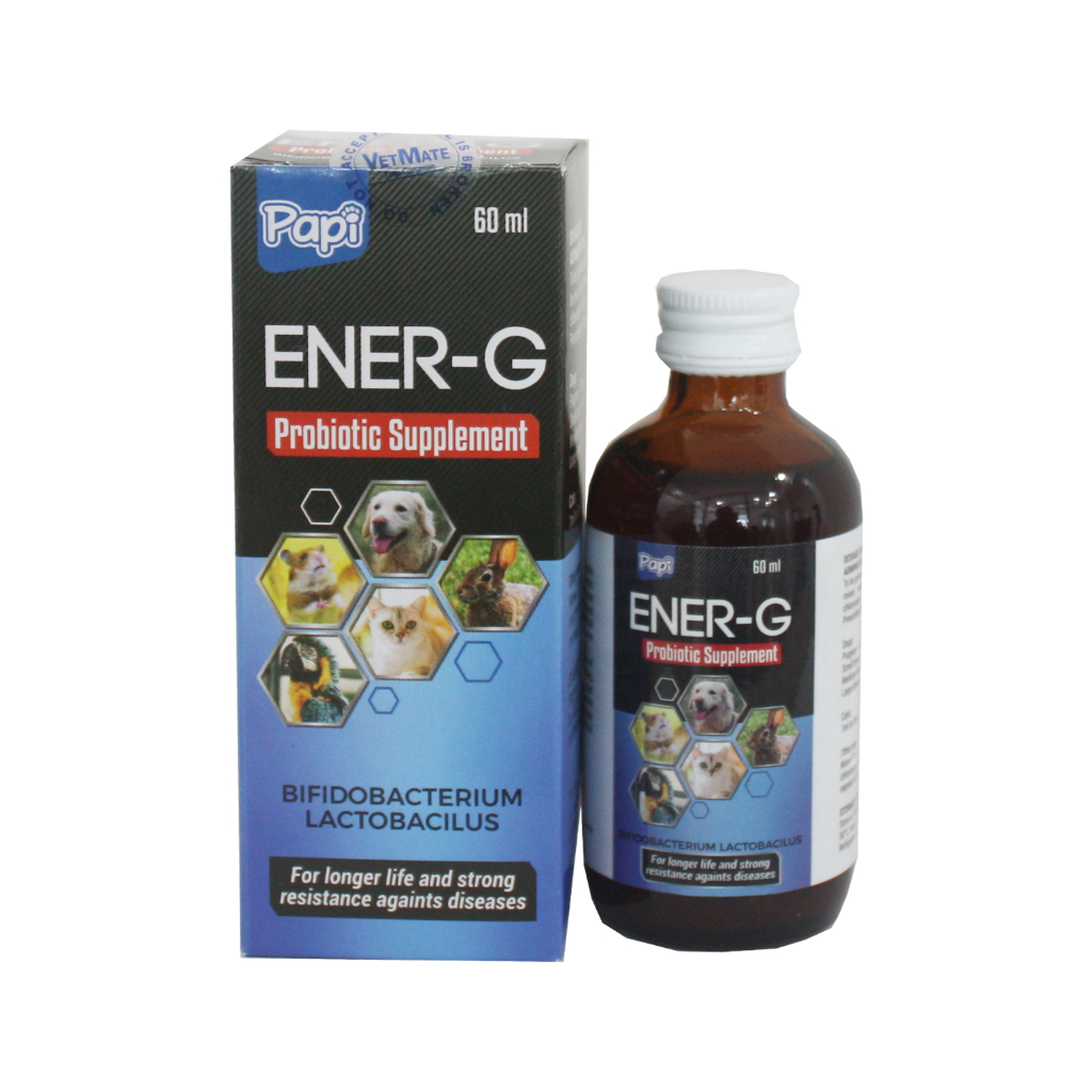 Papi EnerG Syrup (Probiotic Supplement) for Dogs & Cats 60ml Shopee