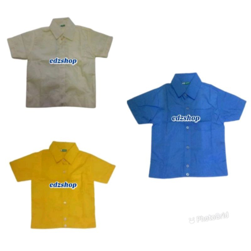Polo jacket school uniform, blue,cream and yellow gold Shopee Philippines