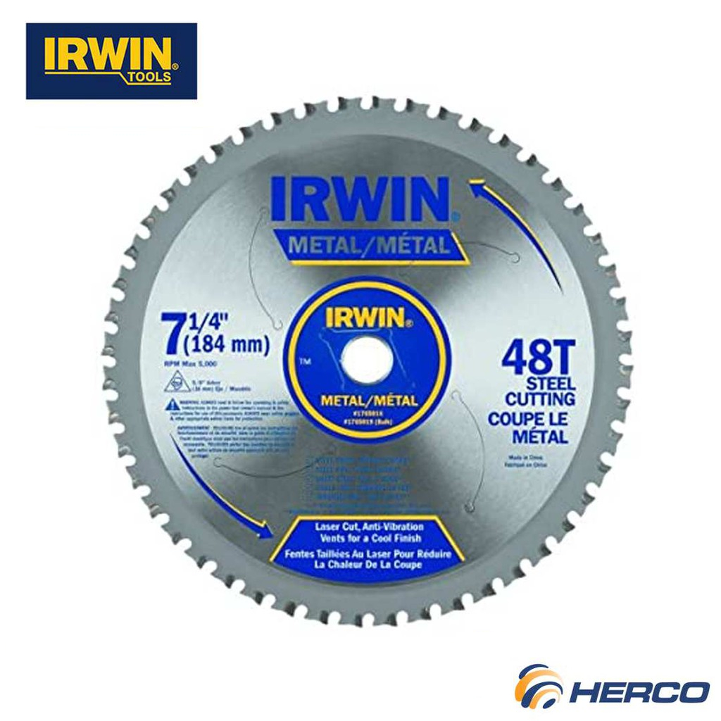 Irwin Metal Cutting Blade Circular Saw Blade 184mm (7 1/4 ) T4935555ANZ