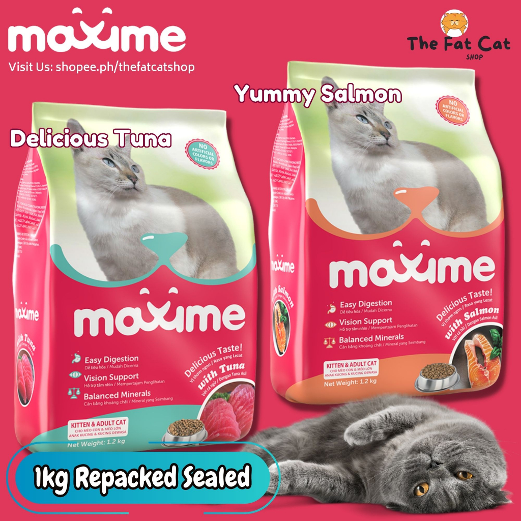 Maxime Premium Dry Cat Food For Adult Cats And Kittens 1kg Repacked