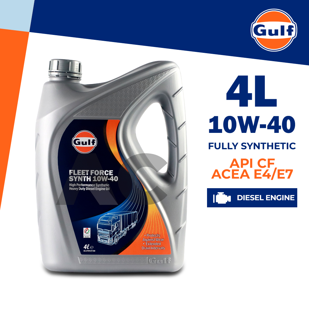 GULF FLEET FORCE SYNTH 10W40 4 Liters Fully Synthetic Engine Oil for
