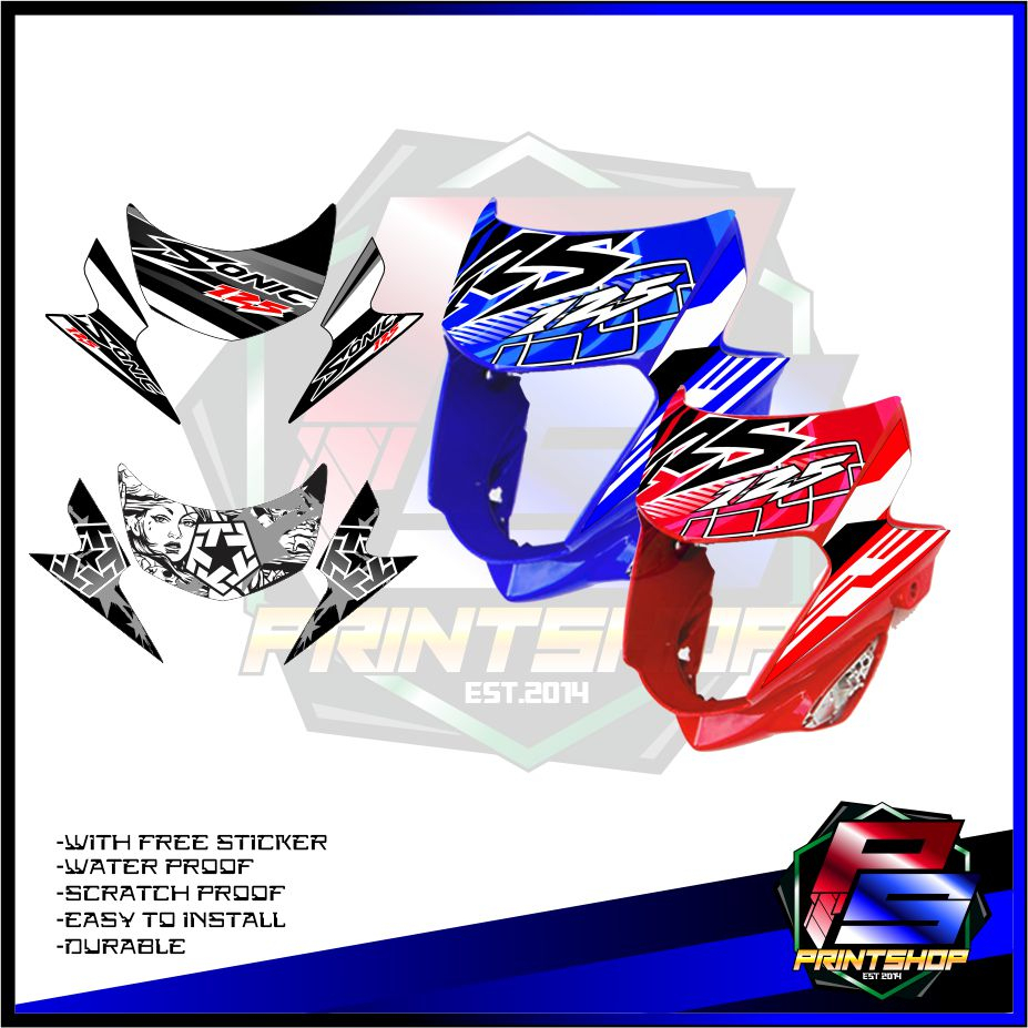 RS 125 Honda Cowling headlight sticker decals durable and high quality ...