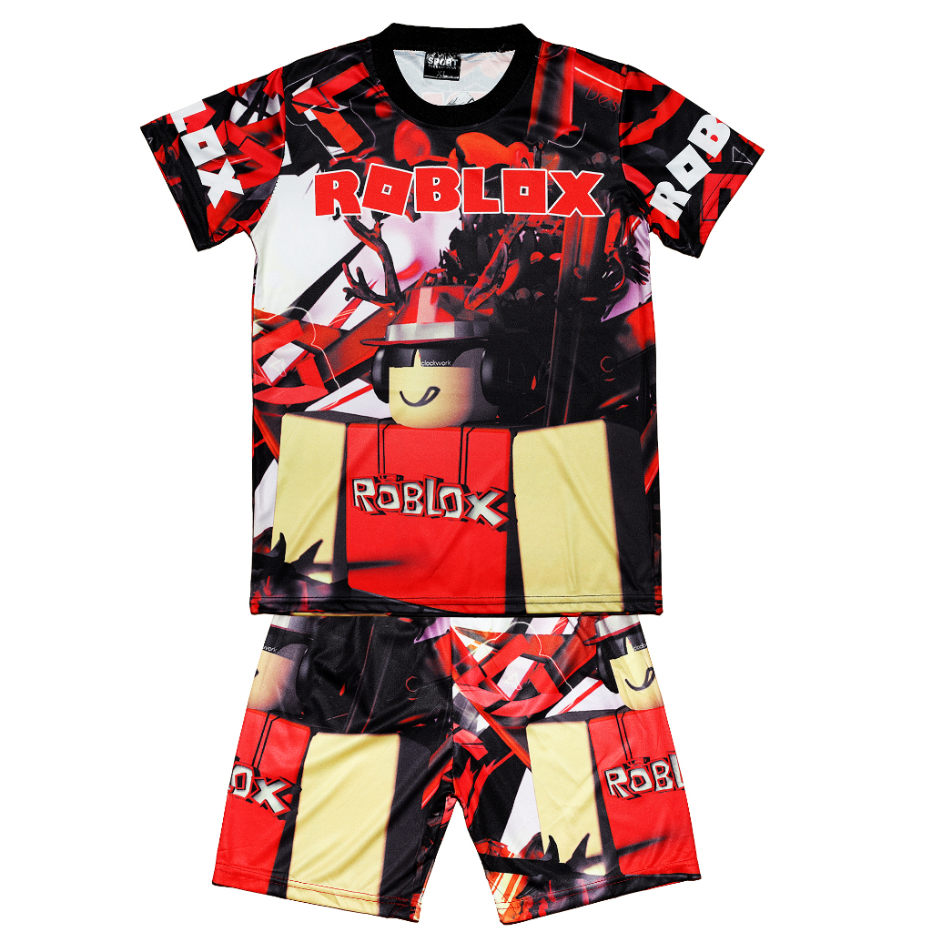 Kids Jersey Terno Roblox T-shirt Shorts for Kid Boy Printed Party Game ...