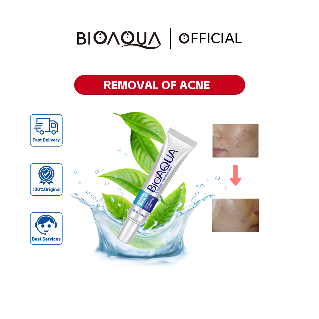 BIOAOUA Anti Acne Cream Acne Treatment Gel Pimple Scars Remover Skin