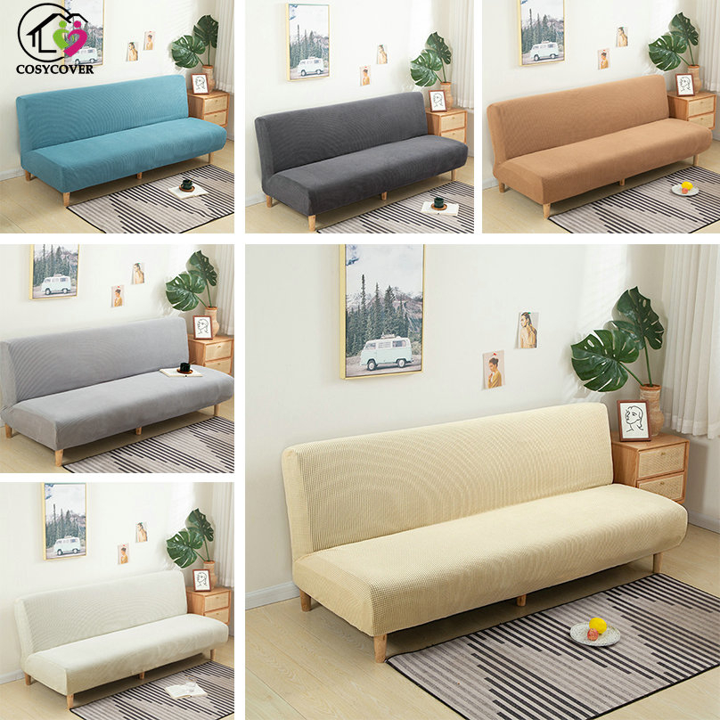[PH+COD] Armless Sofa Bed Cover Big Elastic Folding Furniture