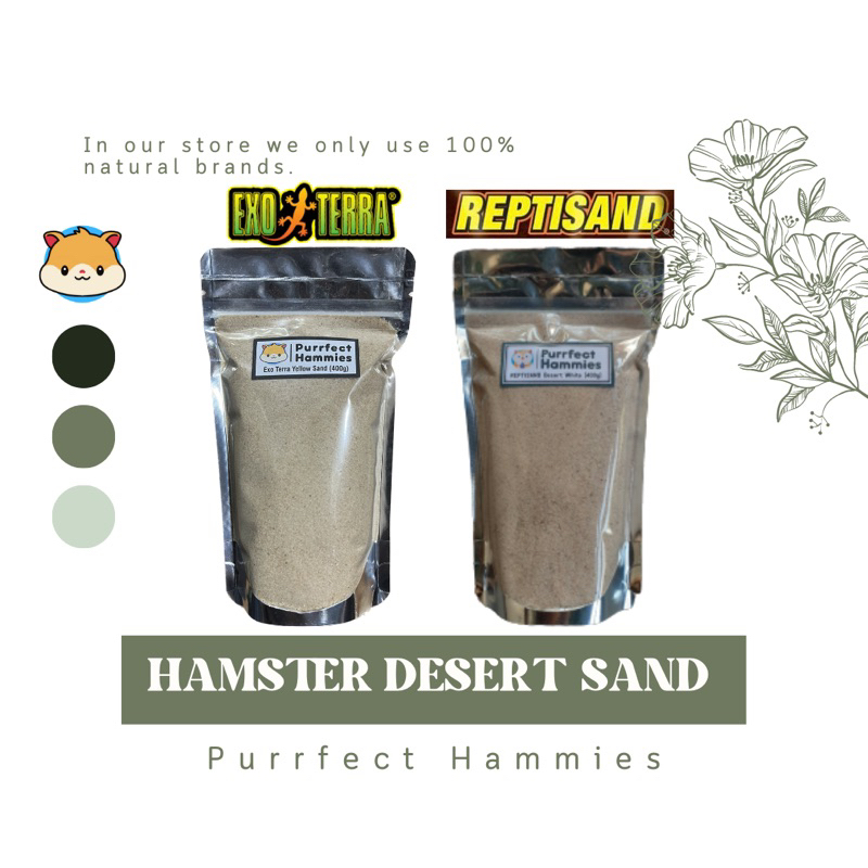 Reptisand (Desert White) & Exo Terra (Desert Yellow) Hamster Bathing