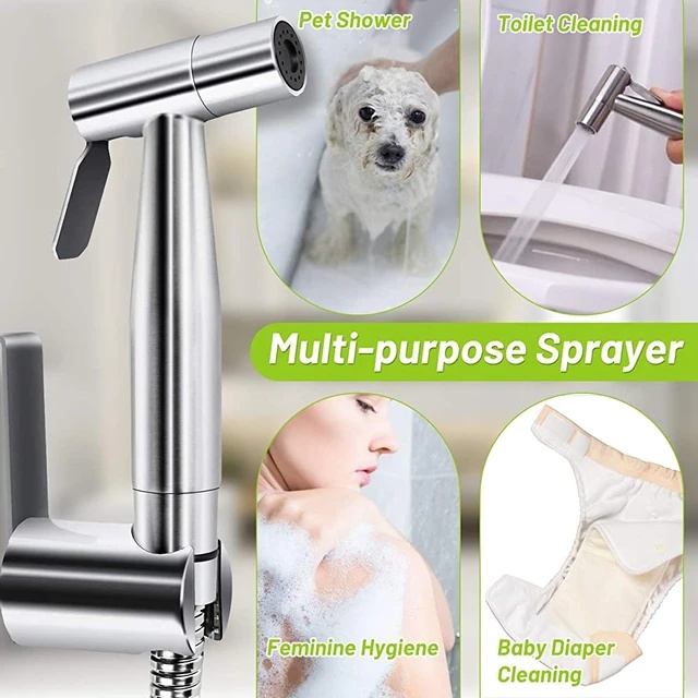 Handheld Stainless Steel 304 Bidet Spray Set For Bathroom Toilet Water Sprayer Flushing With ...