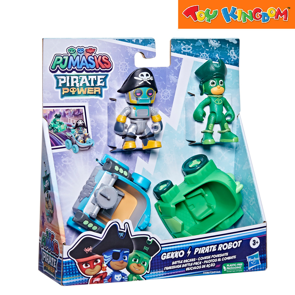 Pj Mask Battle Racers Pirate Power Gekko and Pirate Robot Action Figure ...