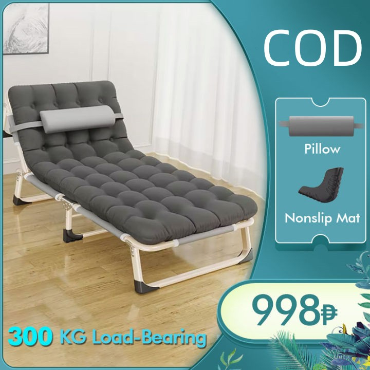 Outdoor folding bed sale single Portable folding chair bed heavy duty