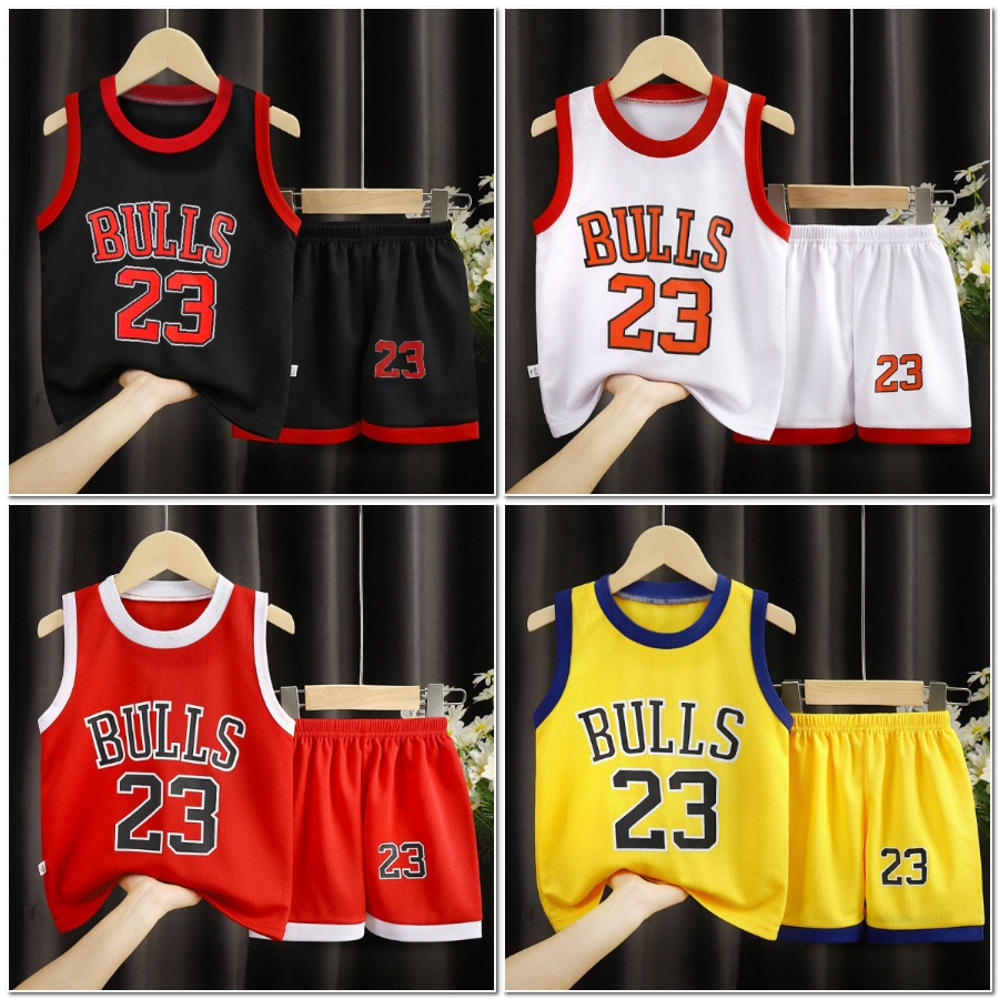 (04Y) Baby Kids Boys Girls Basketball Sports NBA Jersey Costume Set