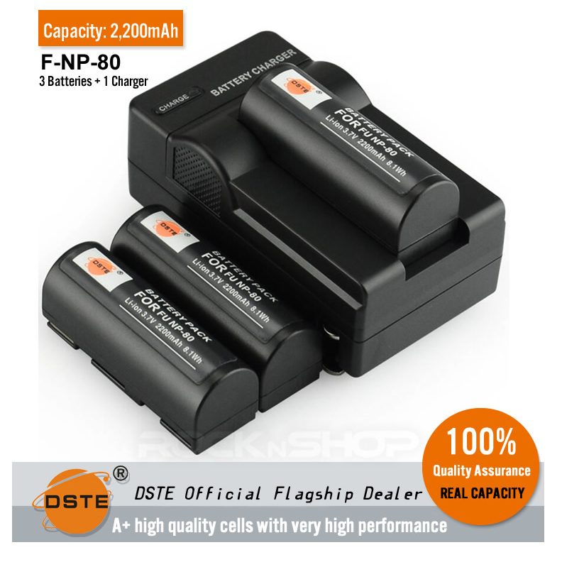 DSTE Replacement NP-80 NP80 Battery or Charger DC31 for Fujifilm 1700z ...