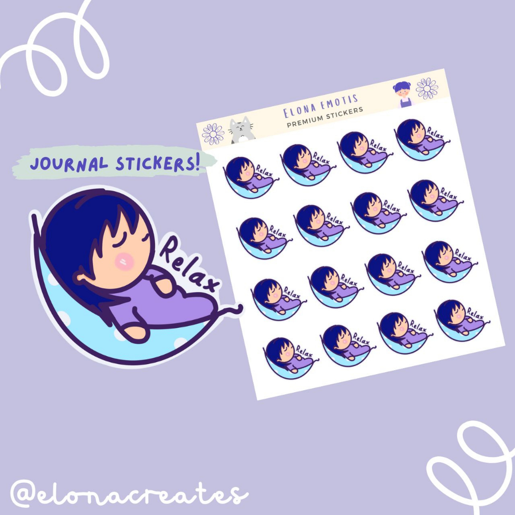 Relax Mood Activity Planner And Journal Stickers EC-1243 | Shopee ...