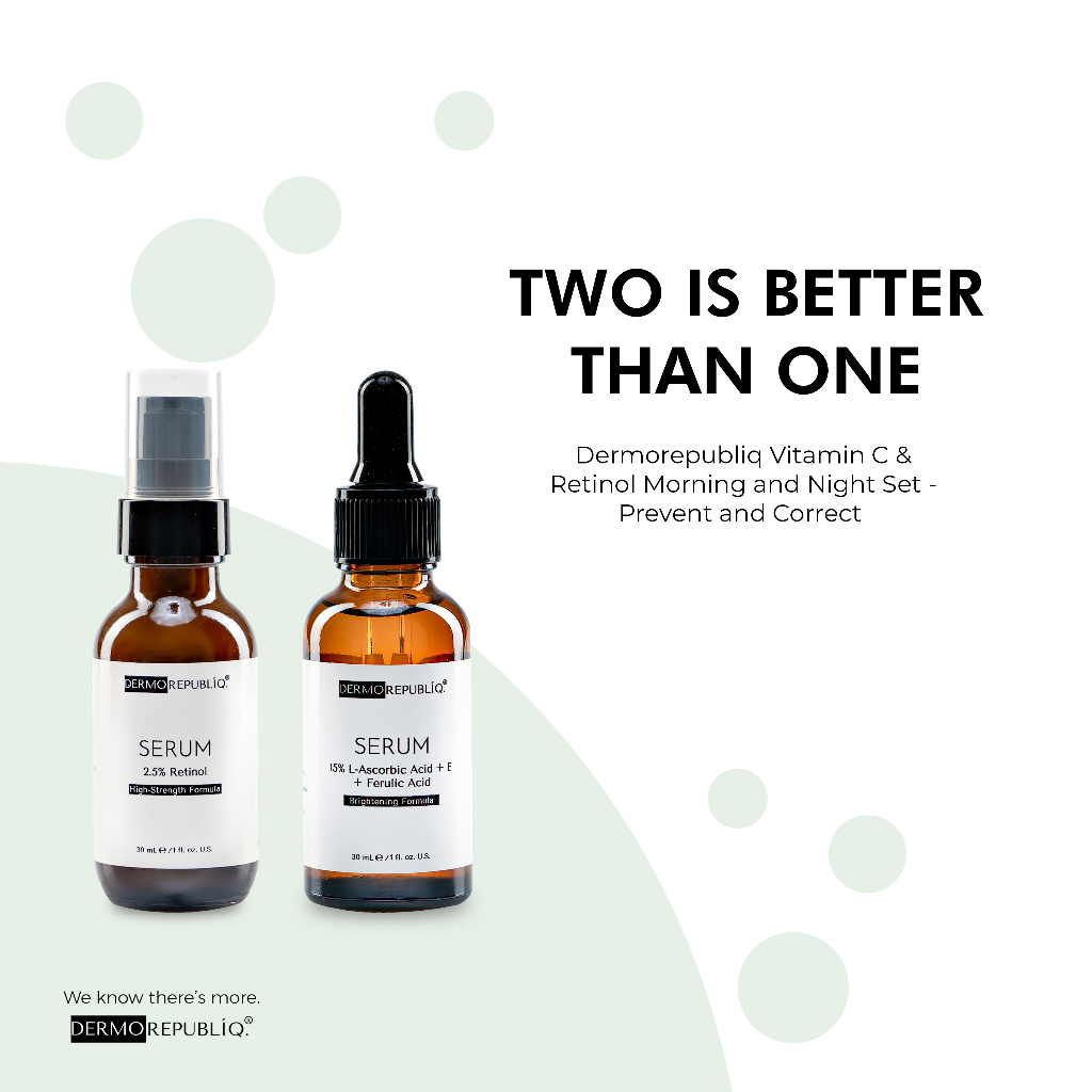 Dermorepubliq Vitamin C (LAscorbic) & Retinol Morning and Night Set