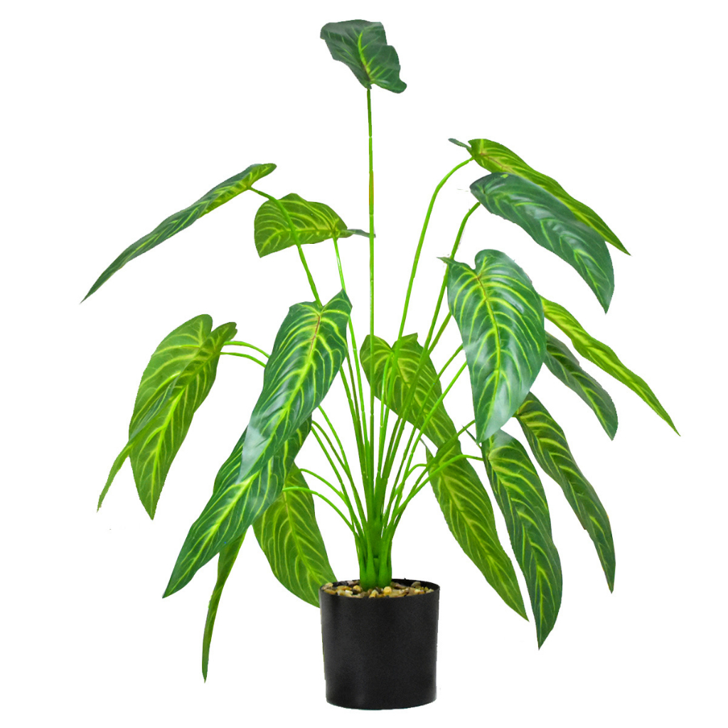 Artificial leaf Artificial Plant Calathea makoyana Plastic Silk Fake