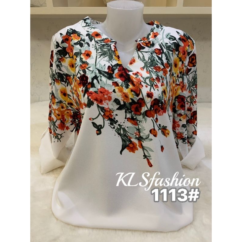 Fashion Short Sleeve Notched Floral Regular Blouse