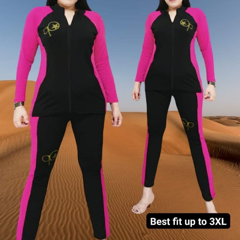 Plus Size Rashguard Terno for Women Trendy Summer Swimwear with Zipper