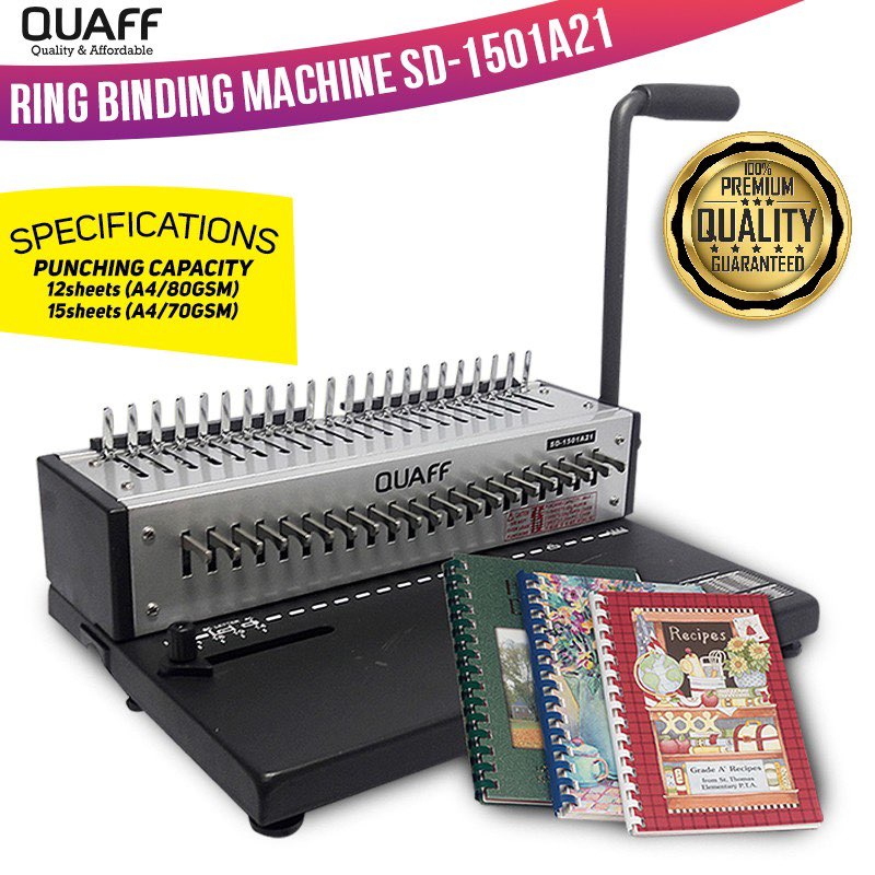 Quaff Binding Machine A4 Ring Sd1501A21 Shopee Philippines