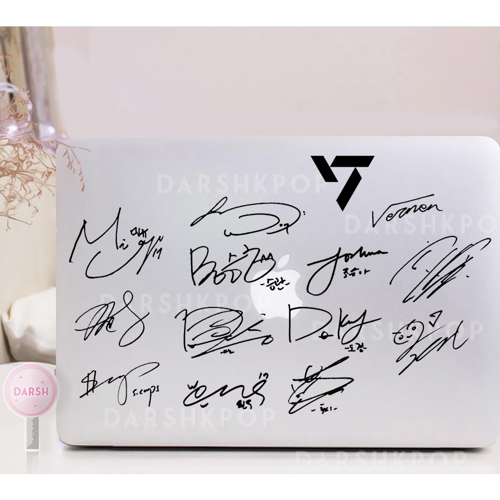 Seventeen Signature Kpop Waterproof Decal Stickers Shopee Philippines