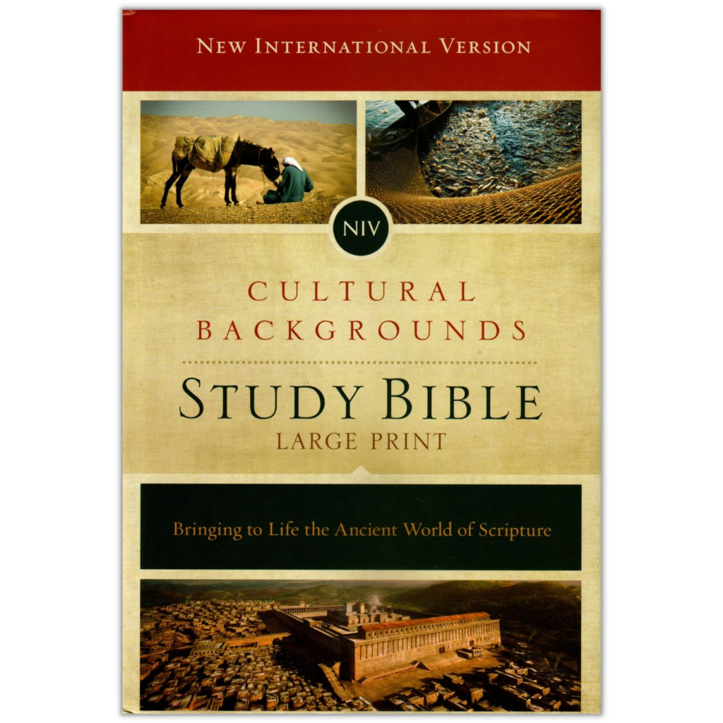 NIV, Cultural Backgrounds Study Bible, Large Print, Hardcover | Shopee ...