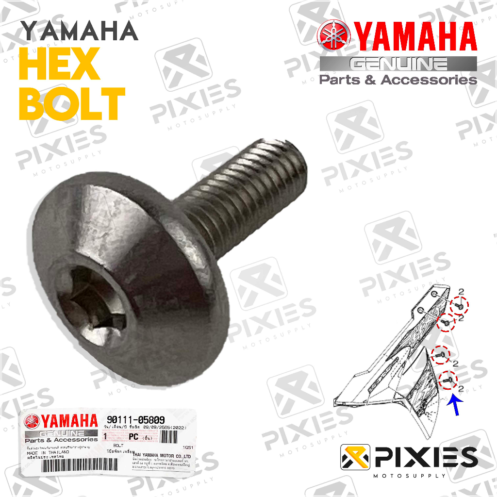 9011105809 yamaha genuine hex bolt screw shopee philippines