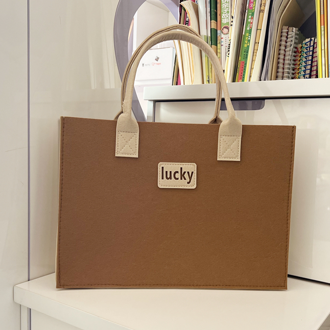 Large Felt Tote Bags Korean Fashion Tophandle Bag Women Shoulder Bag