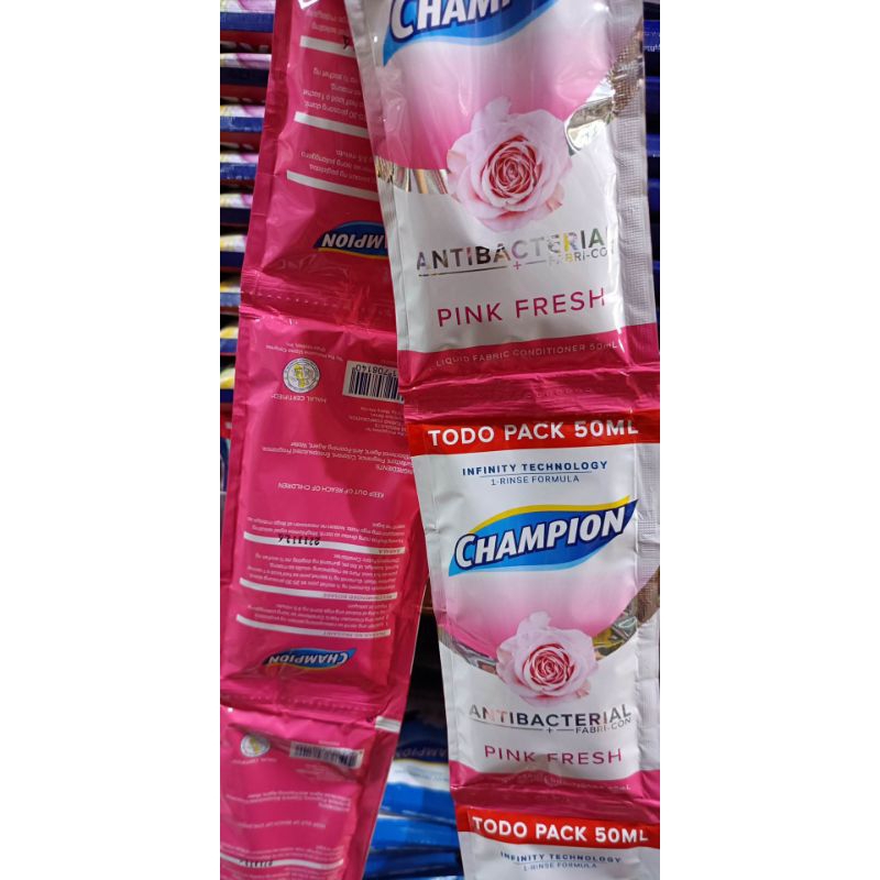 Buy 12 pcs Champion Fabcon Todo Pack Pink Fresh 50ml | Shopee Philippines