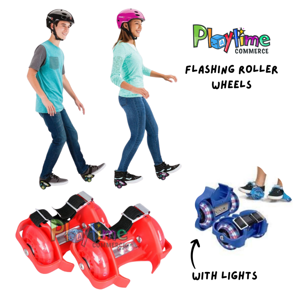 Wearable Flashing Roller Wheels Wheelies Small Whirlwind Pulley Shoe