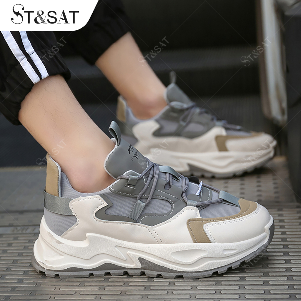 ST&SAT NEW Fashion couple stitching increased sneakers casual shoes for ...